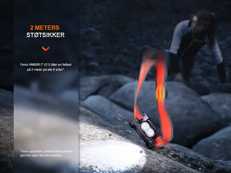 Fenix HM65R-T V2 hodelykt 1600LM sort