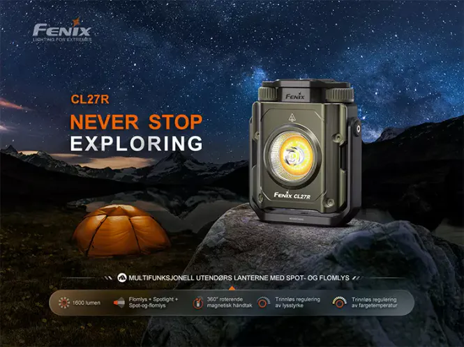 Hovedbilde Fenix CL27R lanterne multifunksjonell lykt blå