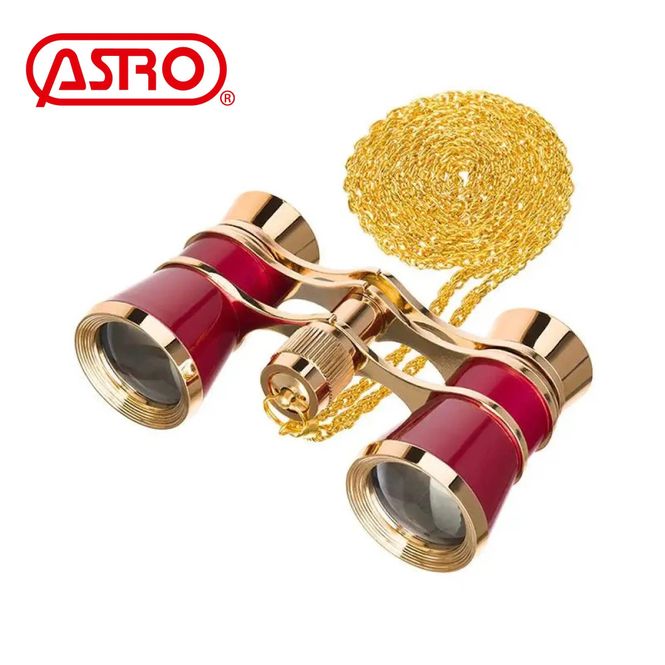 Hovedbilde ASTRO TEATERKIKKERT OPERA 3×25 RØD/GULL m/KJEDE ...