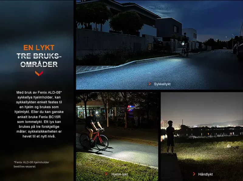 Fenix sykkellykt BC15R 400LM