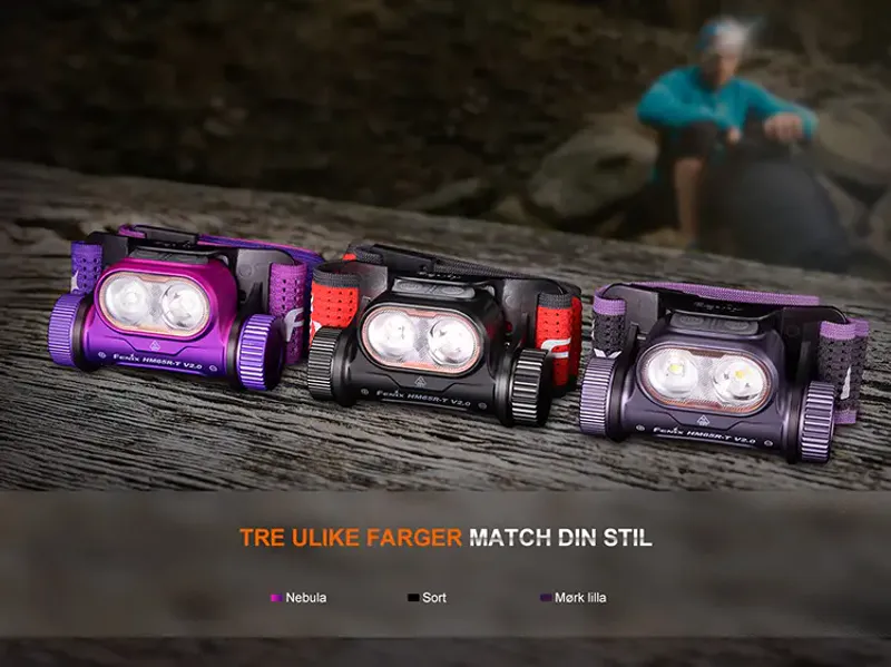 Fenix HM65R-T V2 hodelykt 1600LM sort